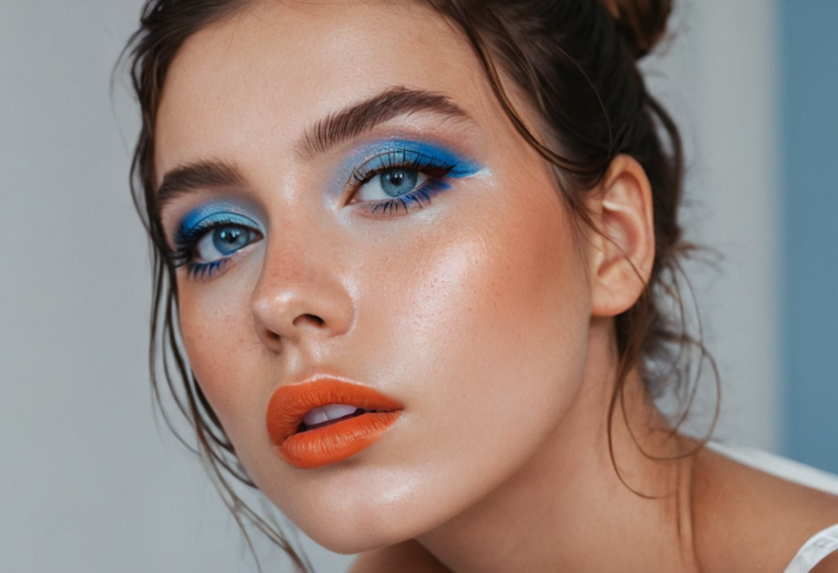 blue eyeshadow