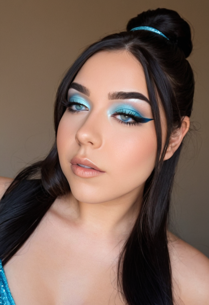 blue eyeshadow