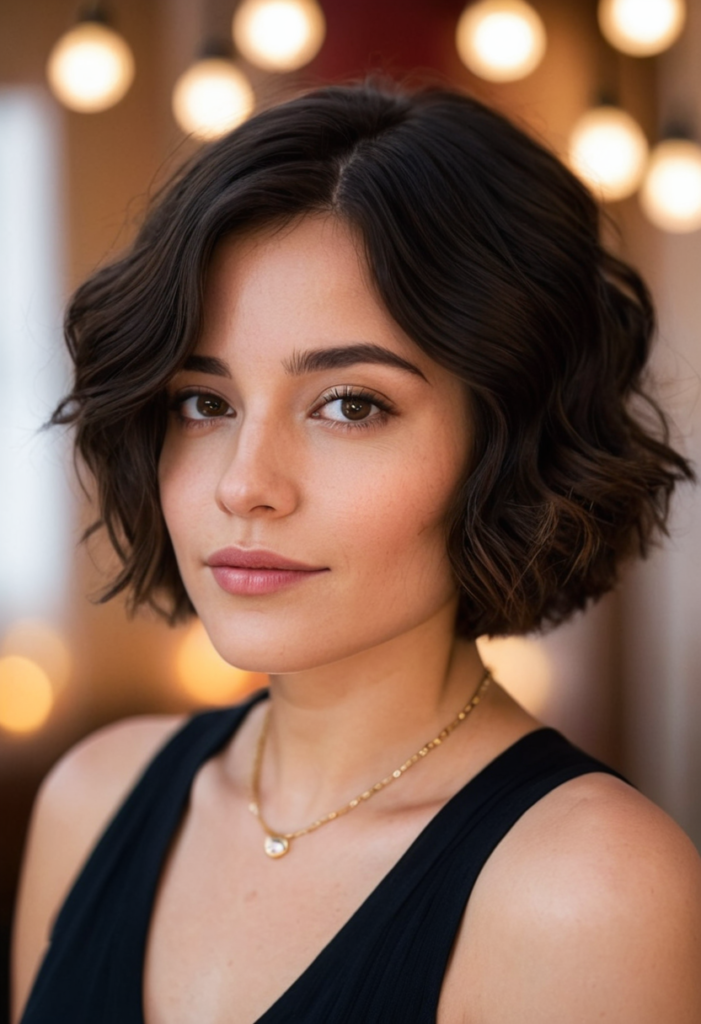 short wavy bob haircut