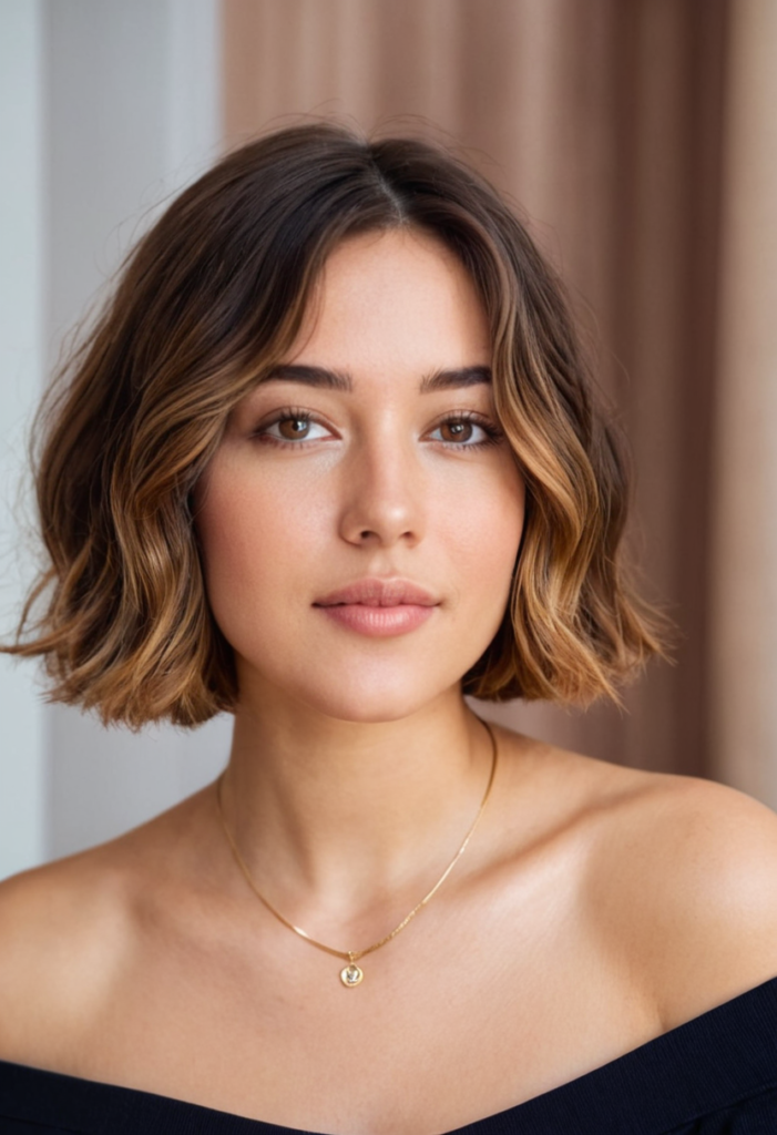 short wavy bob haircut