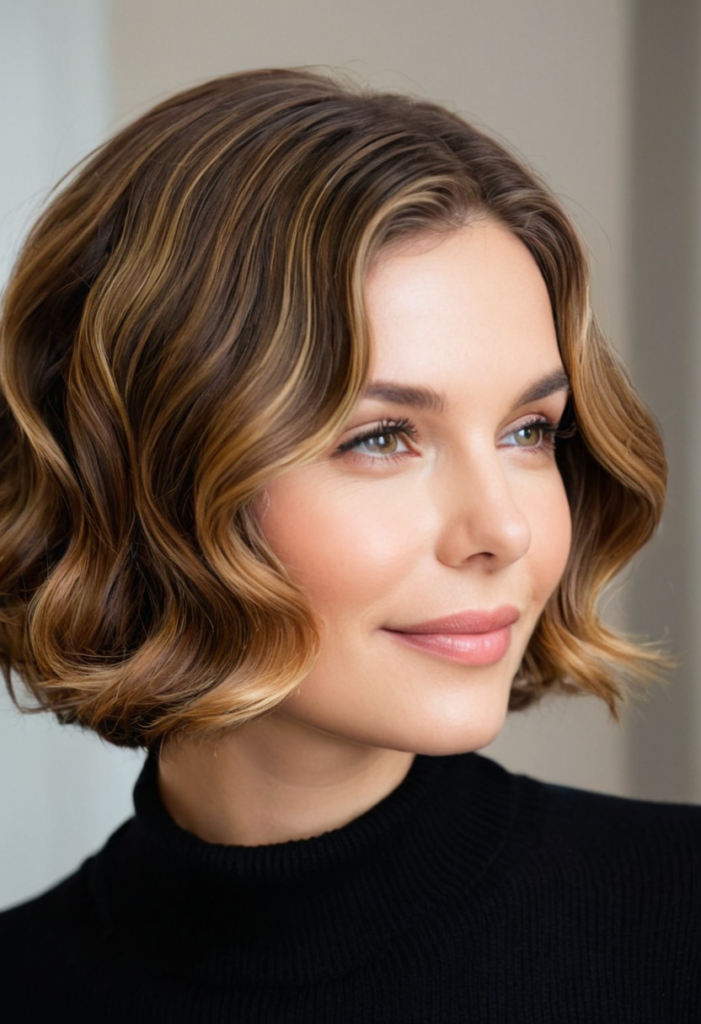 short wavy bob haircut