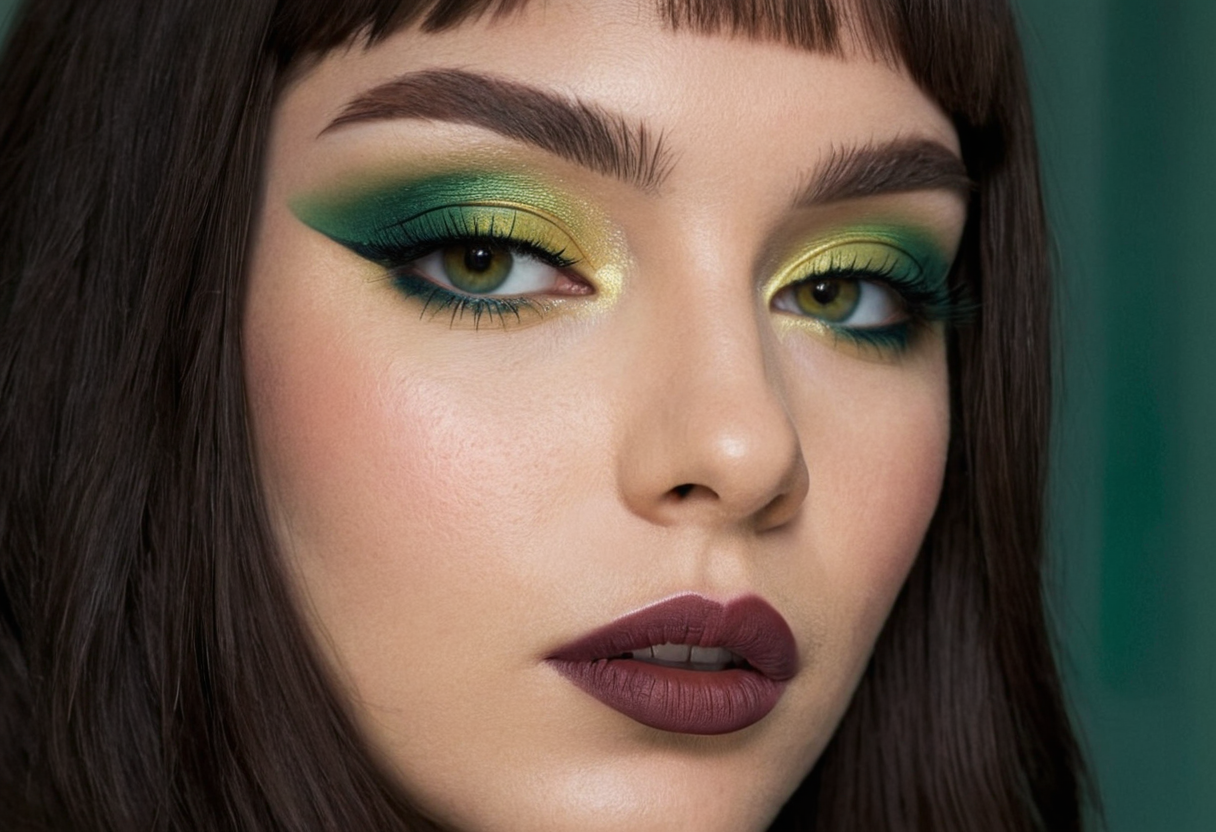 green eyeshadow