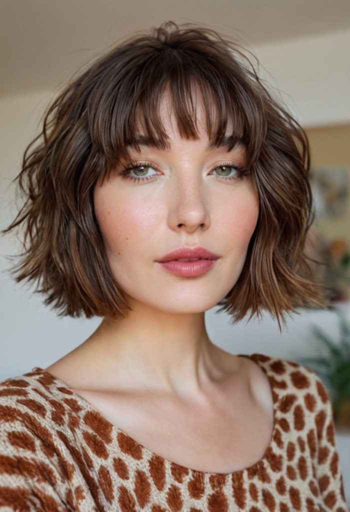 short hair with bangs